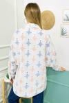 155555 Oversize Keten Karisimli Cepli Gomlek